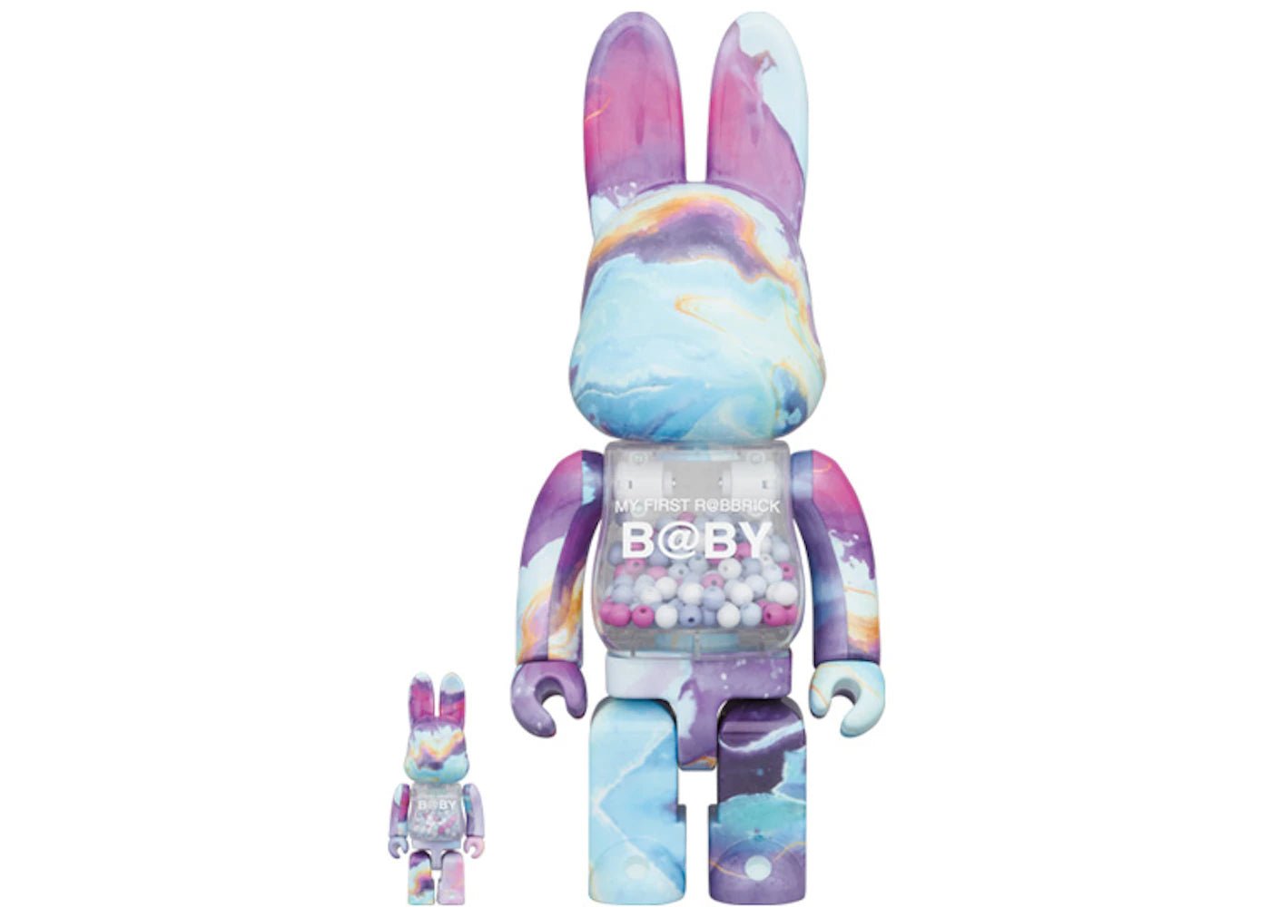 Bearbrick My First Rabbrick Baby Marble Ver. 100% & 400% Set Multi