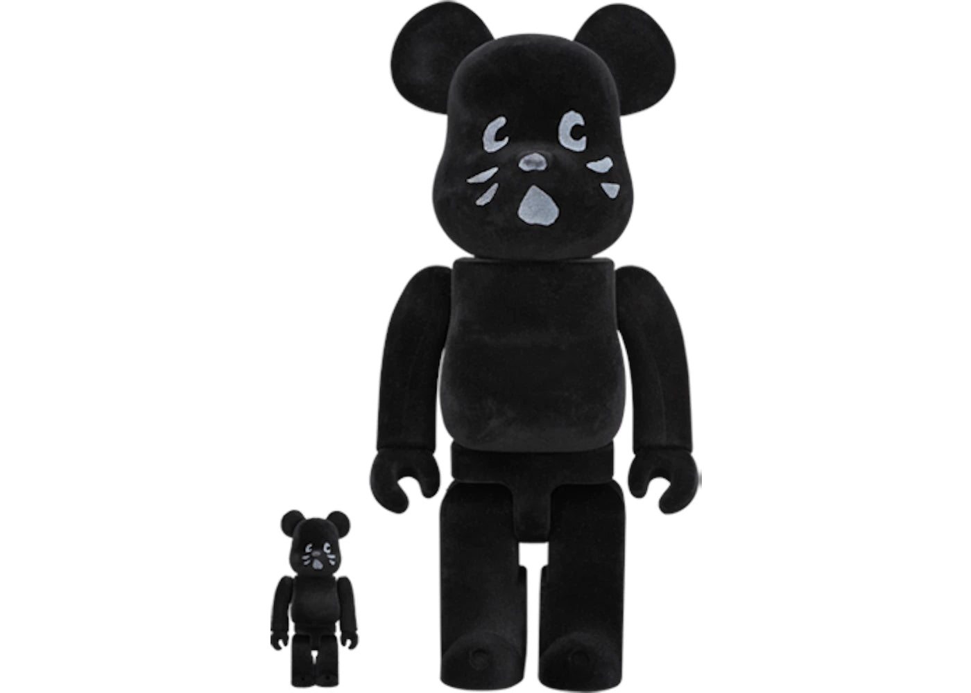 Bearbrick Nya Flocky Ver. 100% & 400% Set Black