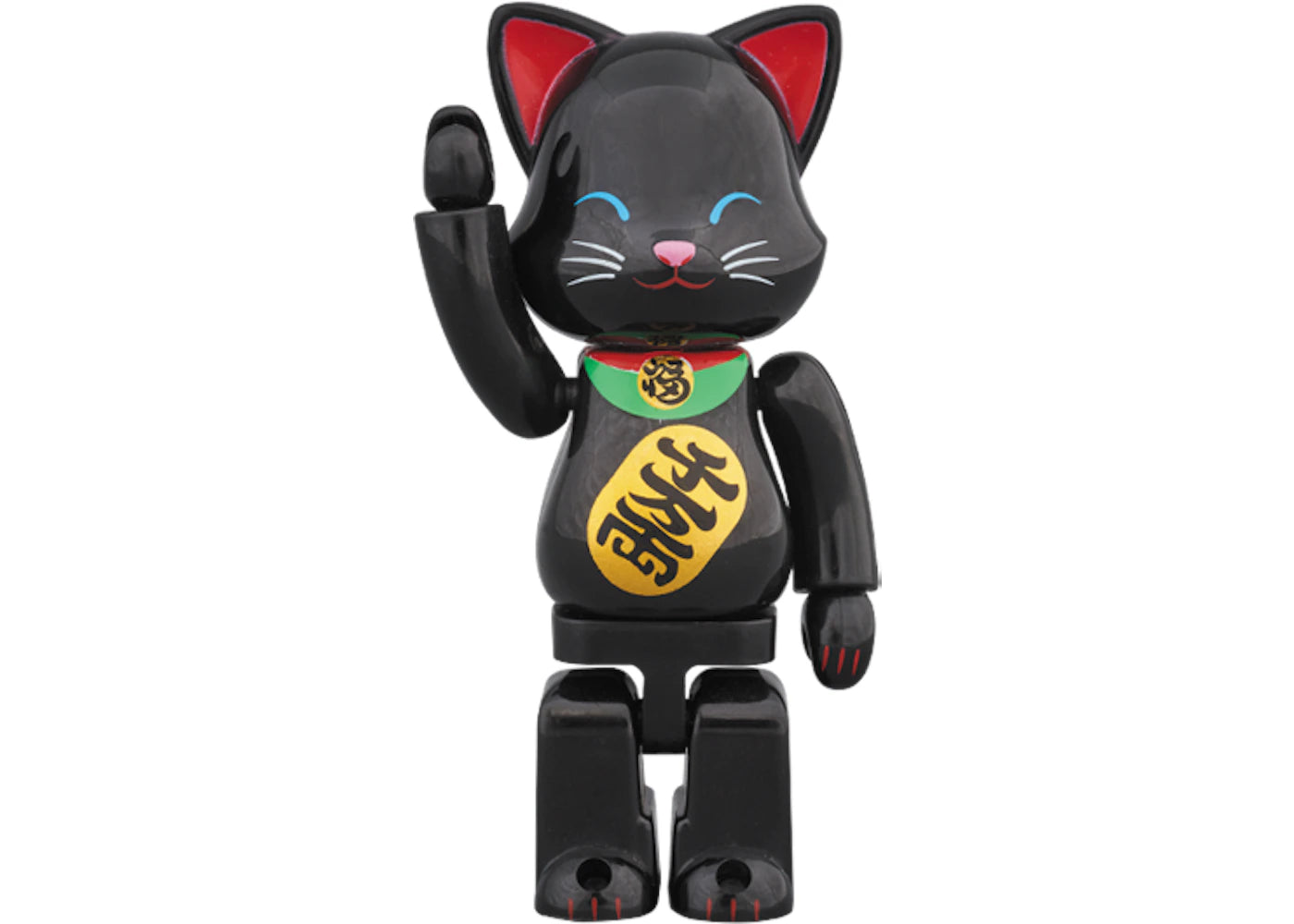 Bearbrick Nyabrick Beckoning Cat 100% Black