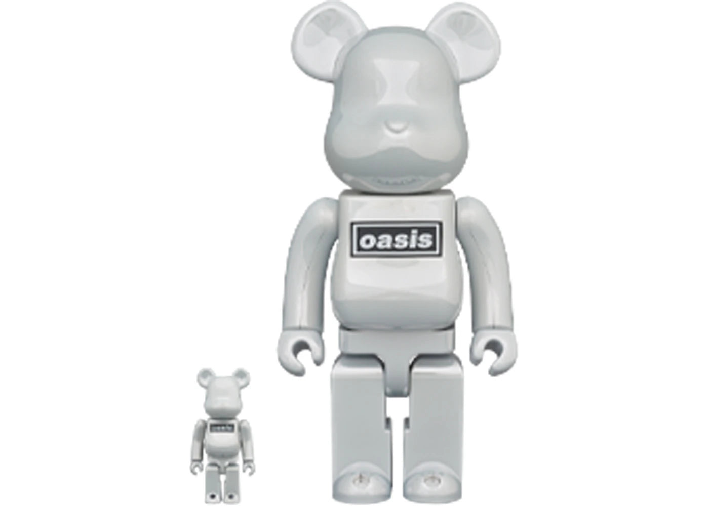 Bearbrick Oasis 100% & 400% Set White Chrome