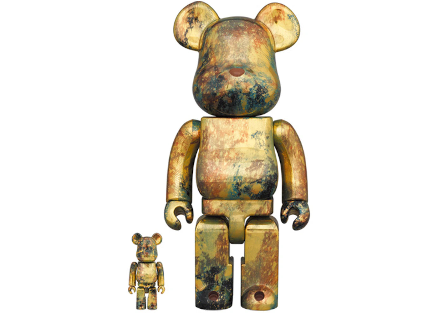 Bearbrick PUSHEAD #5 100% & 400% Set Gold