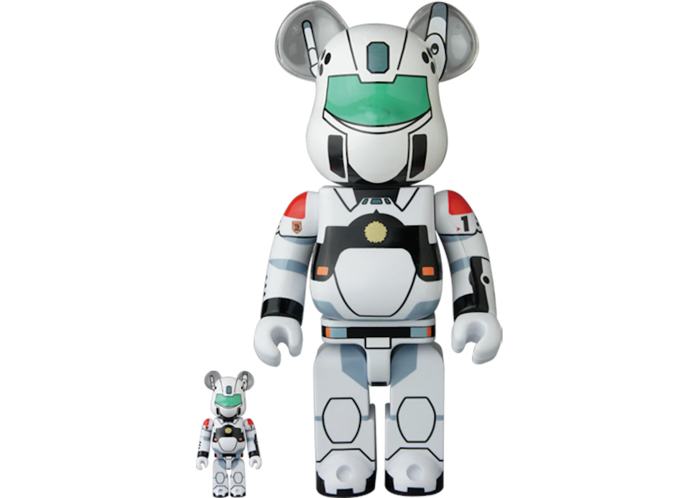 Bearbrick Patlabor AV-98 Ingram 100% & 400% Set Silver