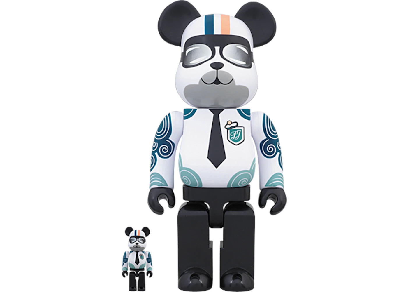 Bearbrick Paul and Joe 100% & 400% Set White