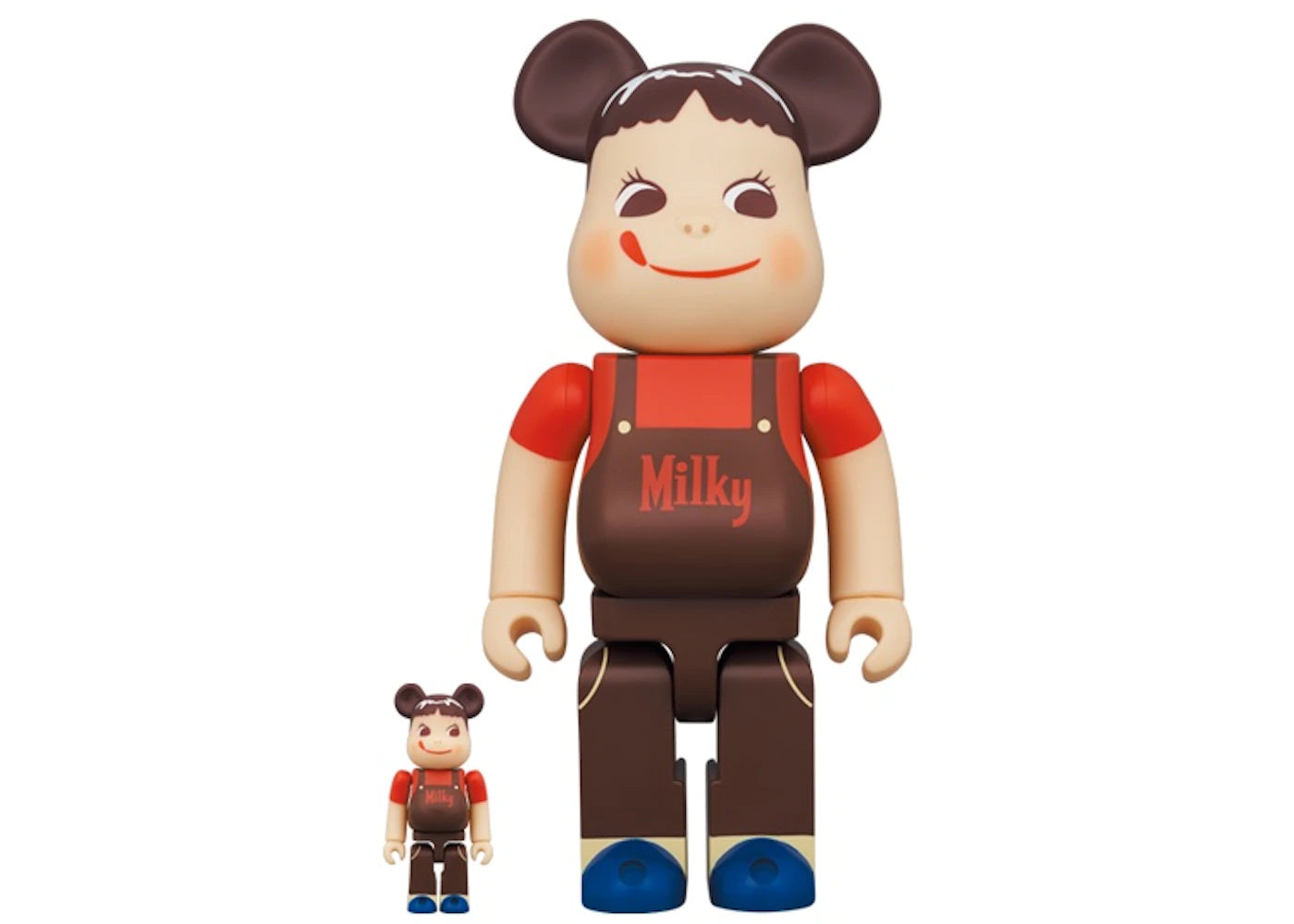 Bearbrick Peko-chan Chocolate Milky 100% & 400% Set