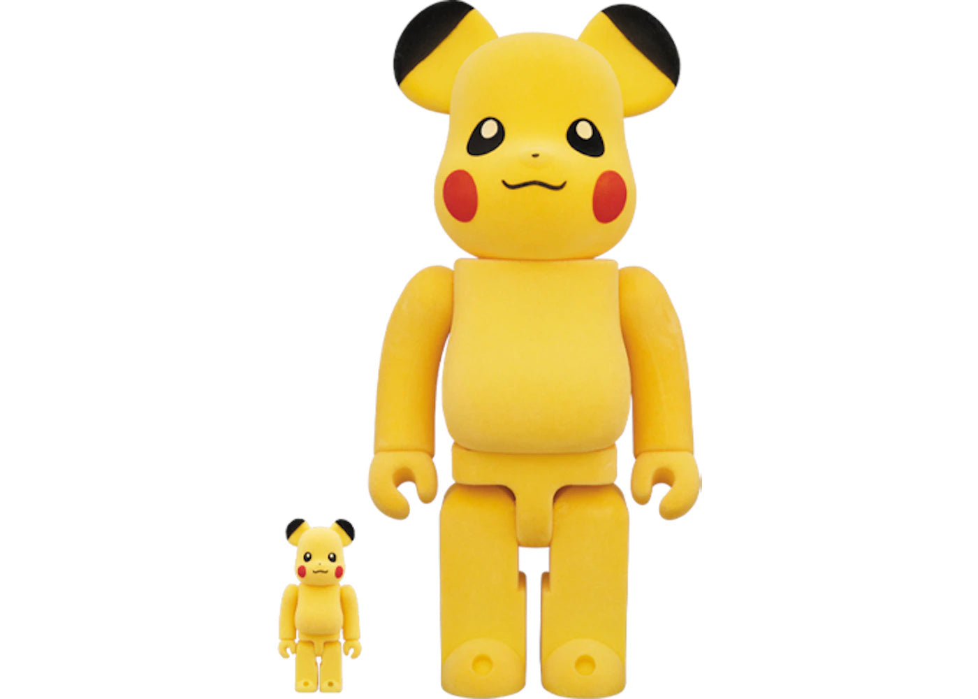 Bearbrick Pikachu Flocky Ver. 100% & 400% Set