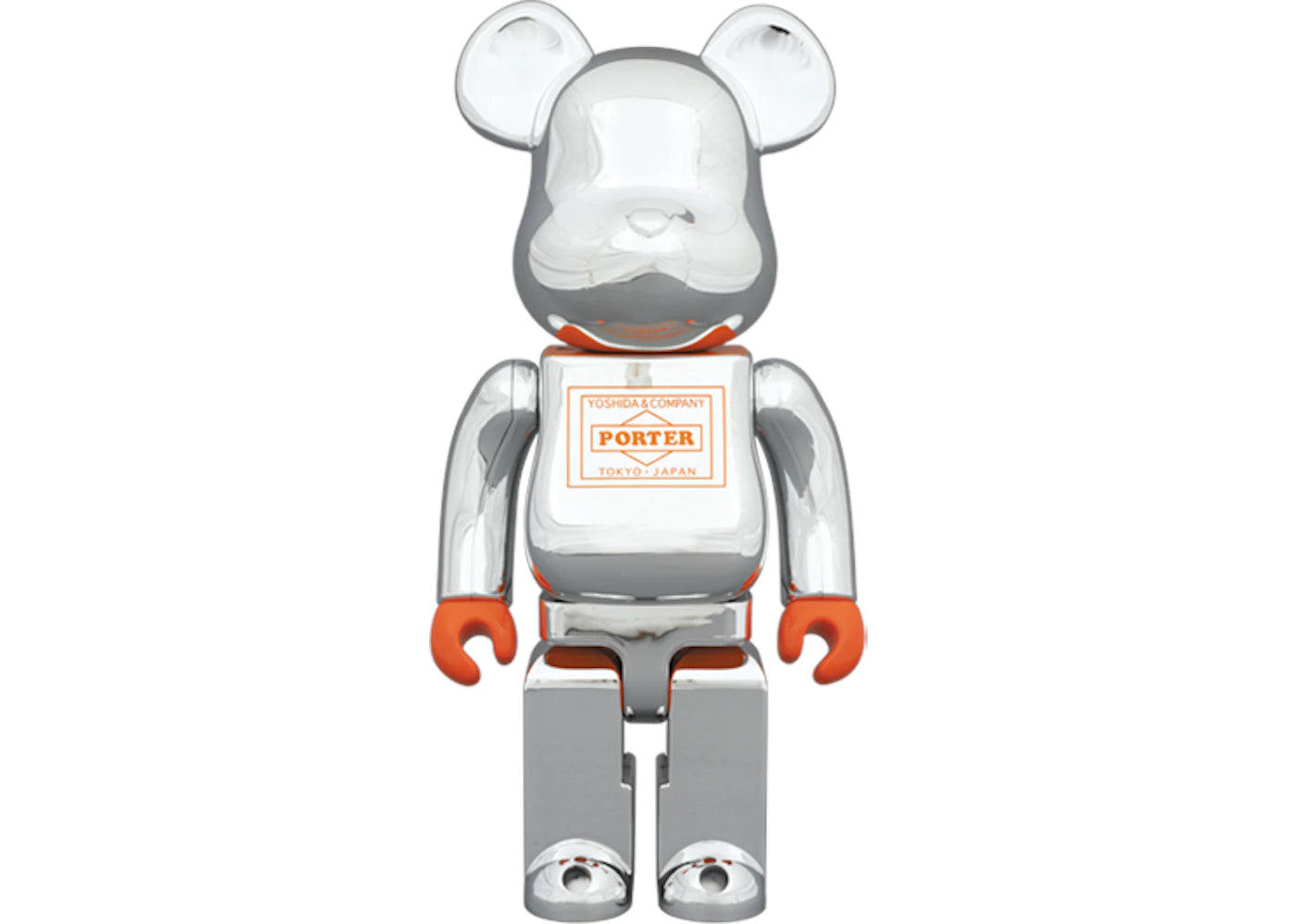 Bearbrick Porter Silver Plating 400% Silver