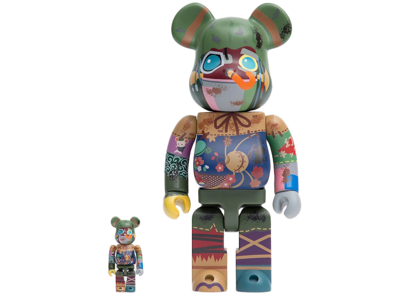 Bearbrick Poupelle of Chimney Town 100% & 400% Set Multi