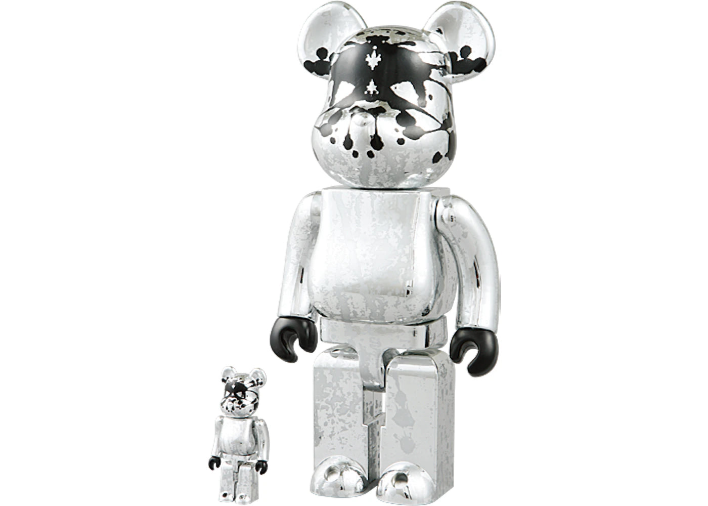 Bearbrick Psyche Bandit 100% & 400% Set Silver