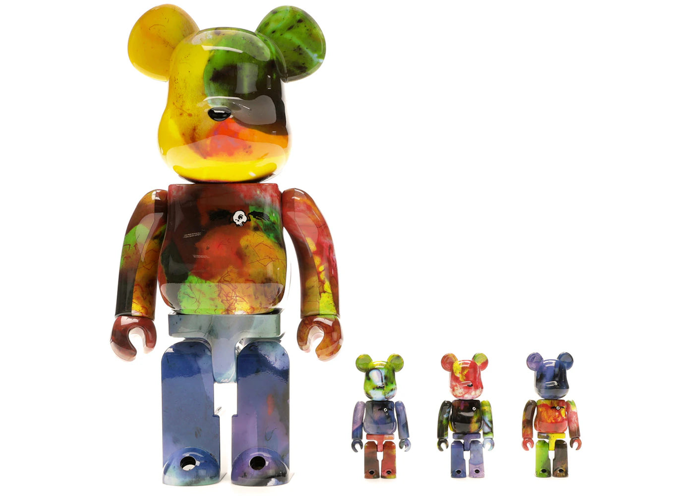 Bearbrick Pushead 4 pc Set 100% & 400% Set Multi