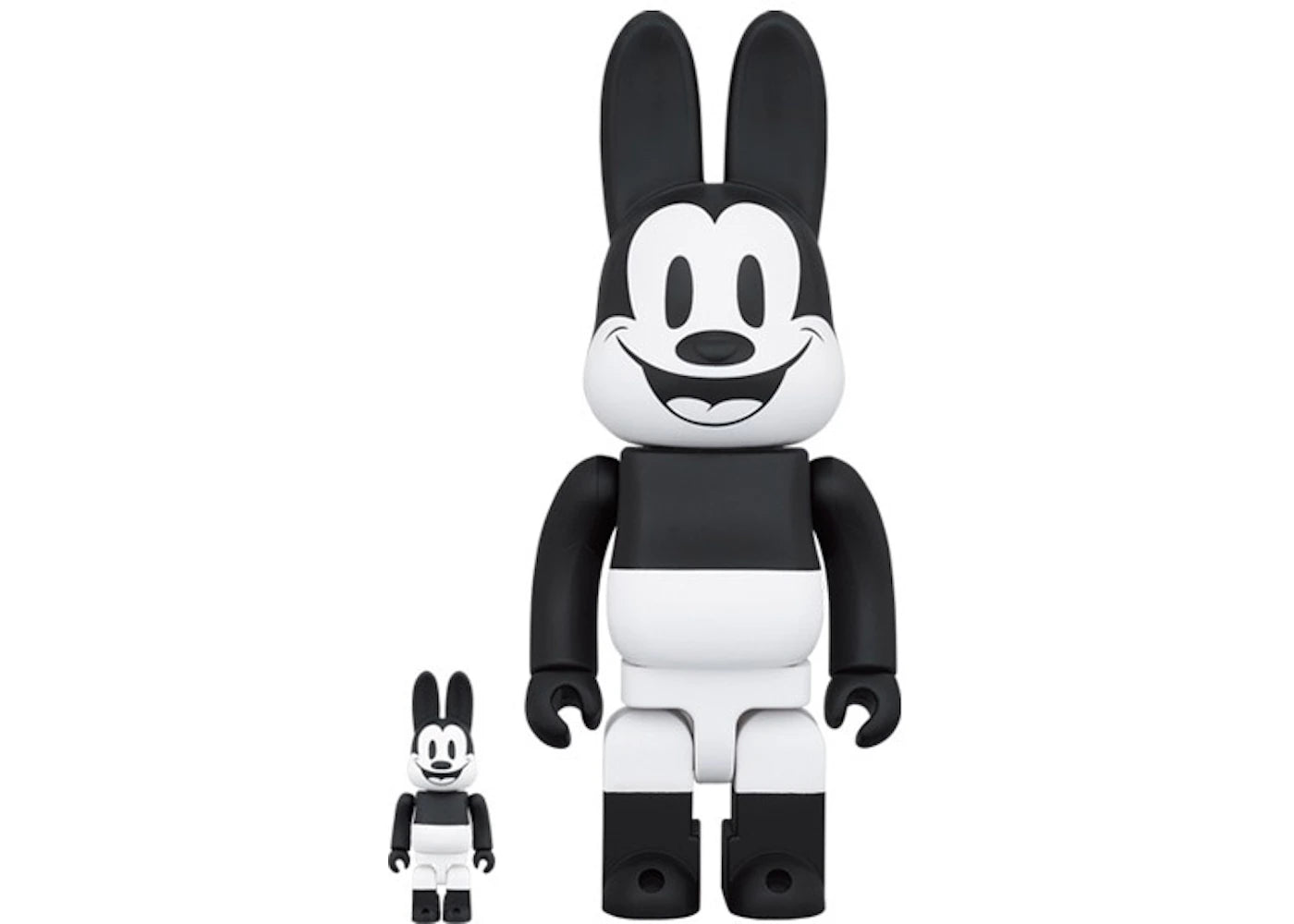 Bearbrick Rabbrick x Disney Oswald the Lucky Rabbit 100% & 400% Set ...