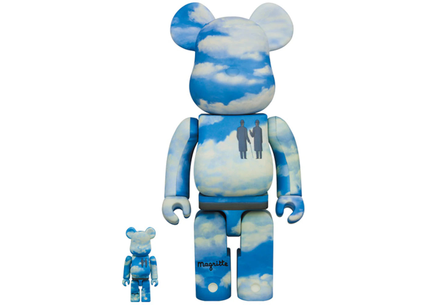 Bearbrick Rene Magritte "La Reconaissance Infine 1963/The Castle of the Pyrenees" 100% & 400% Set