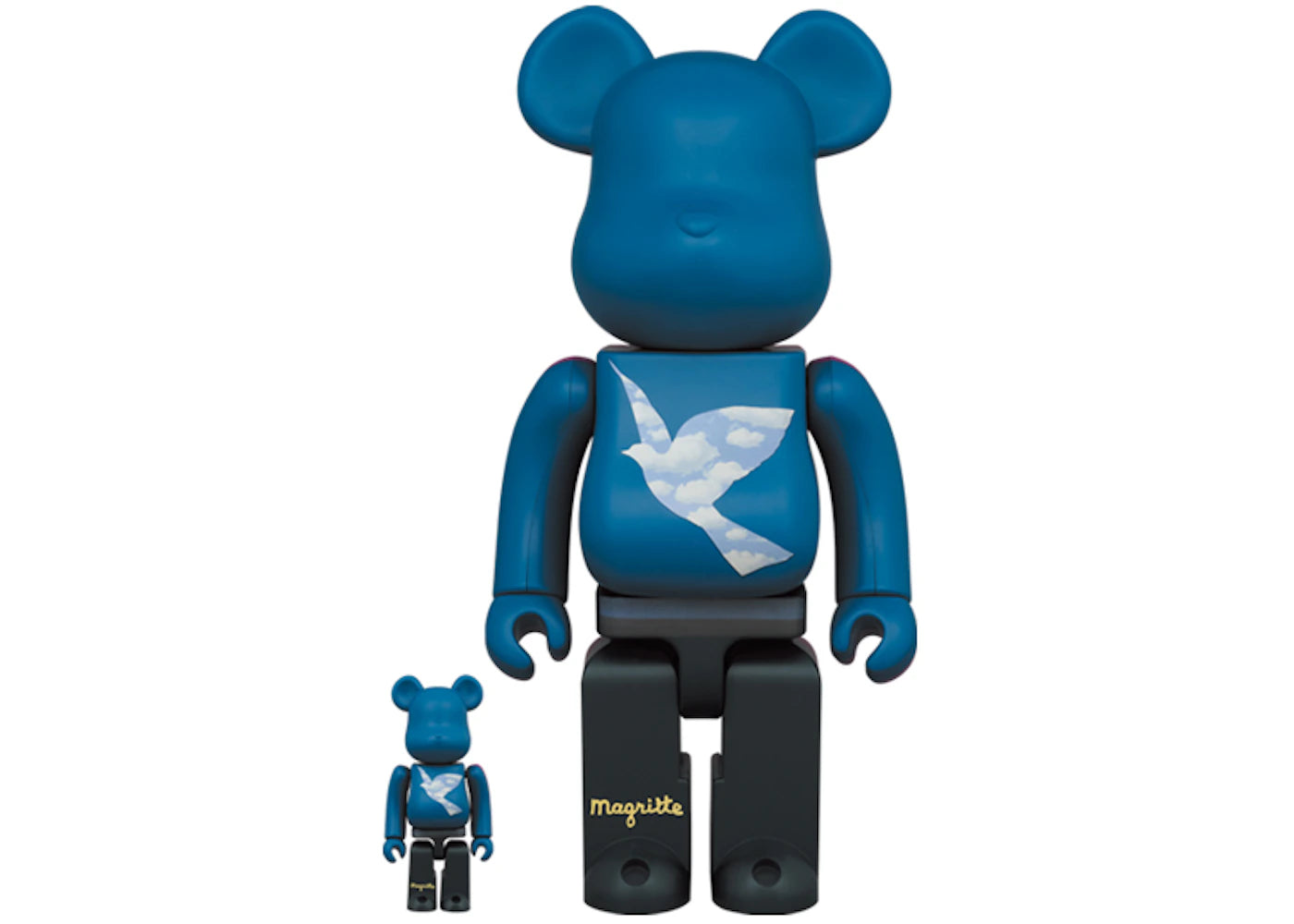 Bearbrick René Magritte (L'oiseau de ciel 1965/La belle societe 1965) 100% & 400% Set