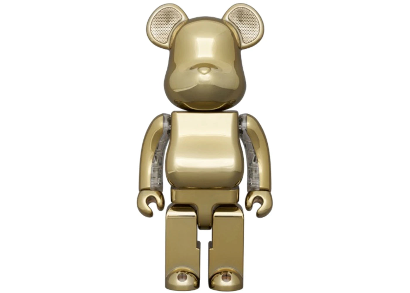 Bearbrick Rinaro Audio Chrome Portable Bluetooth Speaker 400% Gold