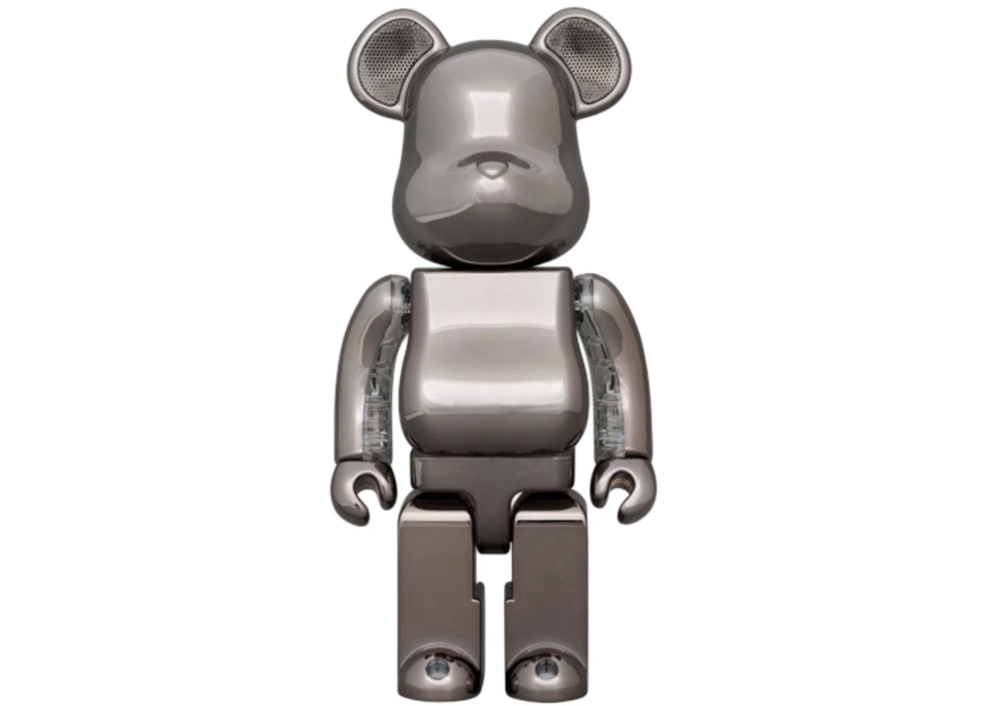 Bearbrick Rinaro Audio Chrome Portable Bluetooth Speaker 400% Platinum