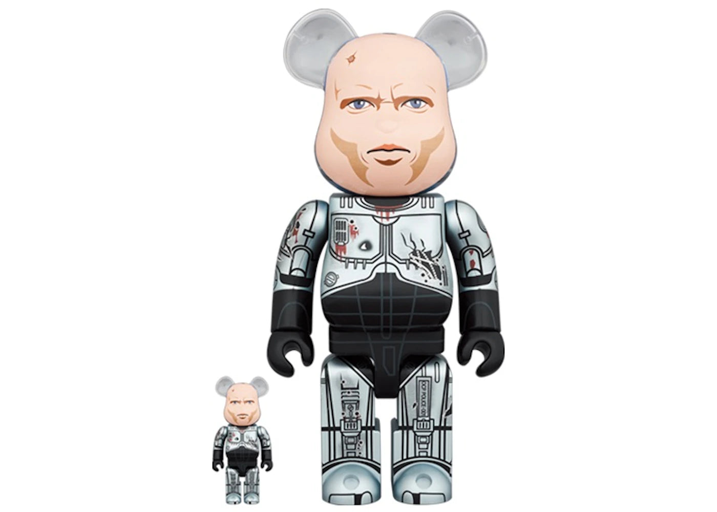 Bearbrick RoboCop Murphy Head Ver. 100% & 400% Set