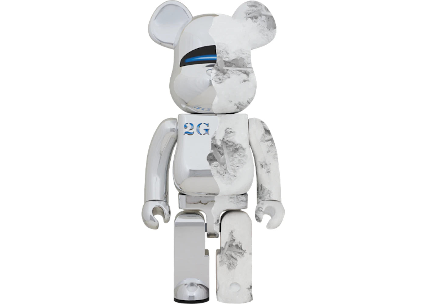 Bearbrick SORAYAMA x Daniel Arsham 1000% Silver