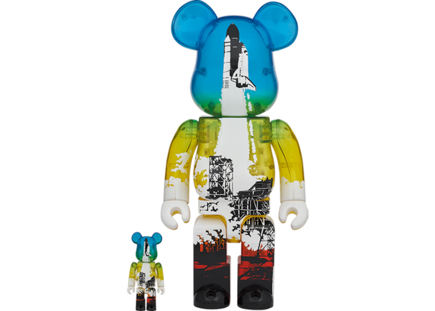 Bearbrick SPACE SHUTTLE LAUNCH Ver. 100% & 400% Set