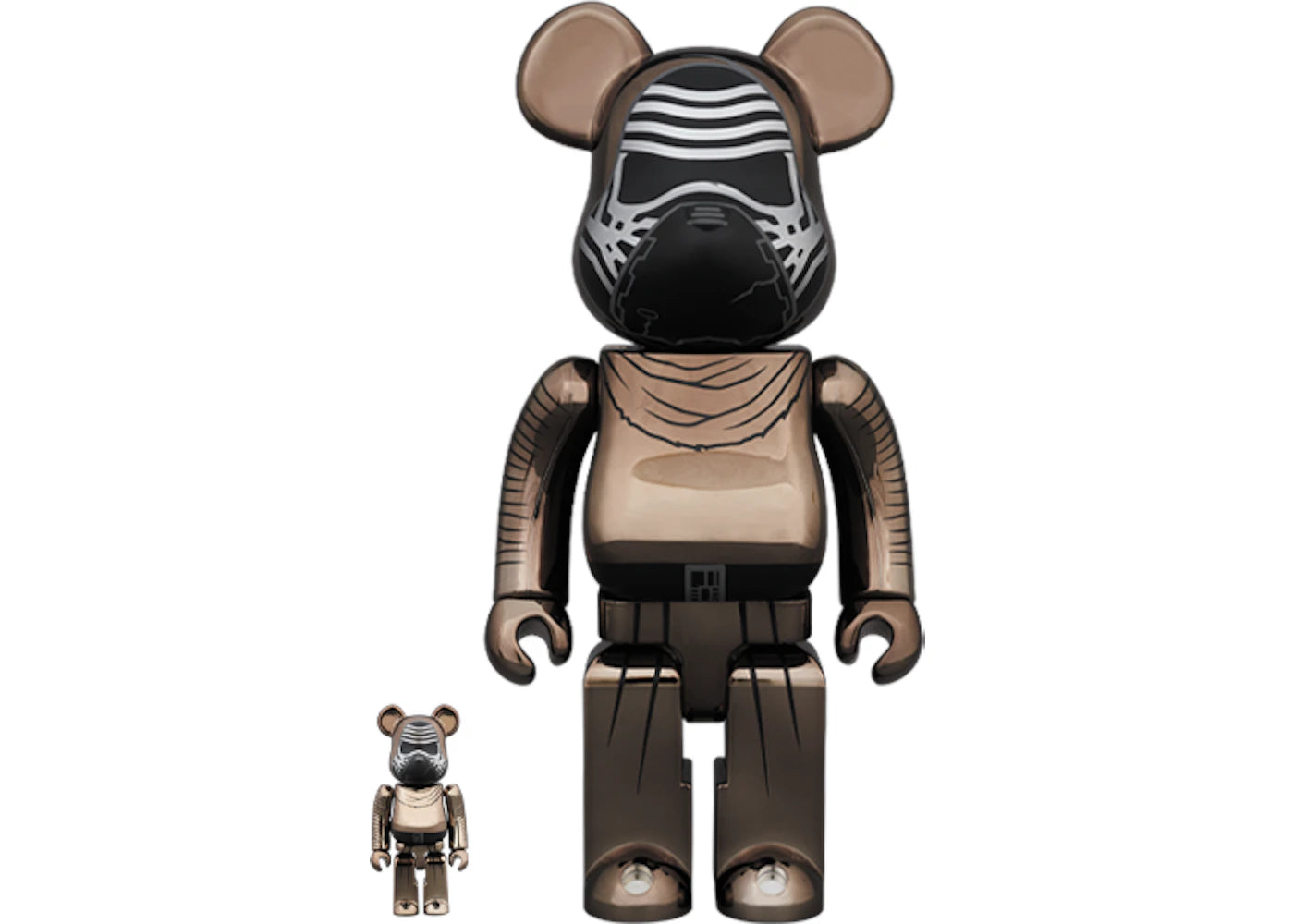 Bearbrick STAR WARS (TM) KYLO REN (TM) (The Force Awakens Ver.) Chrome Ver. 100% & 400% Set