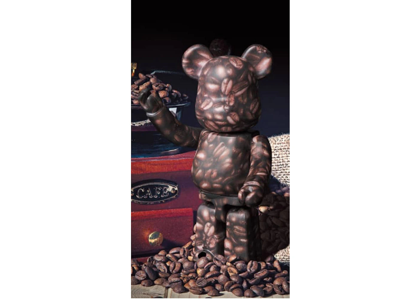 Bearbrick Series 44 Jellybean Coffee Pattern 100% (Opened Blind Box & Card Included)
