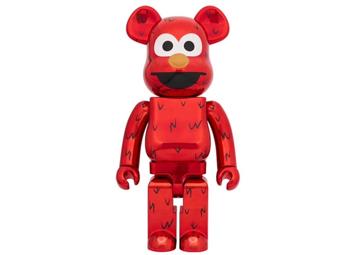 Bearbrick Sesame Street Elmo 1000% Chrome