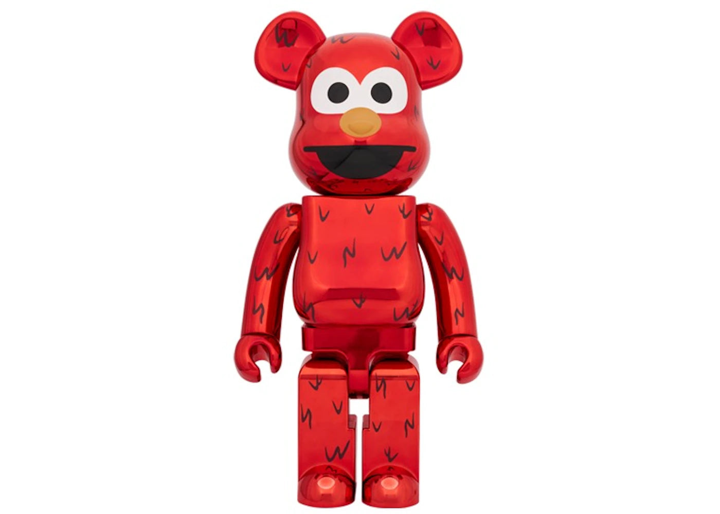 Bearbrick Sesame Street Elmo 10 Chrome