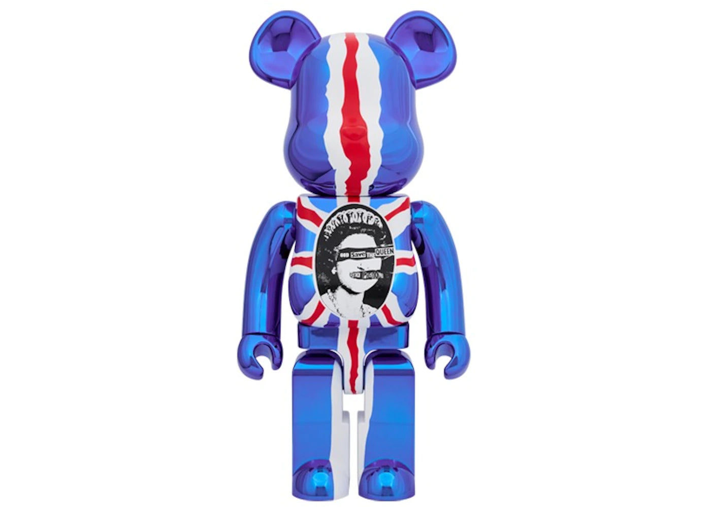 Bearbrick Sex Pistols "God Save The Queen" 10 Chrome