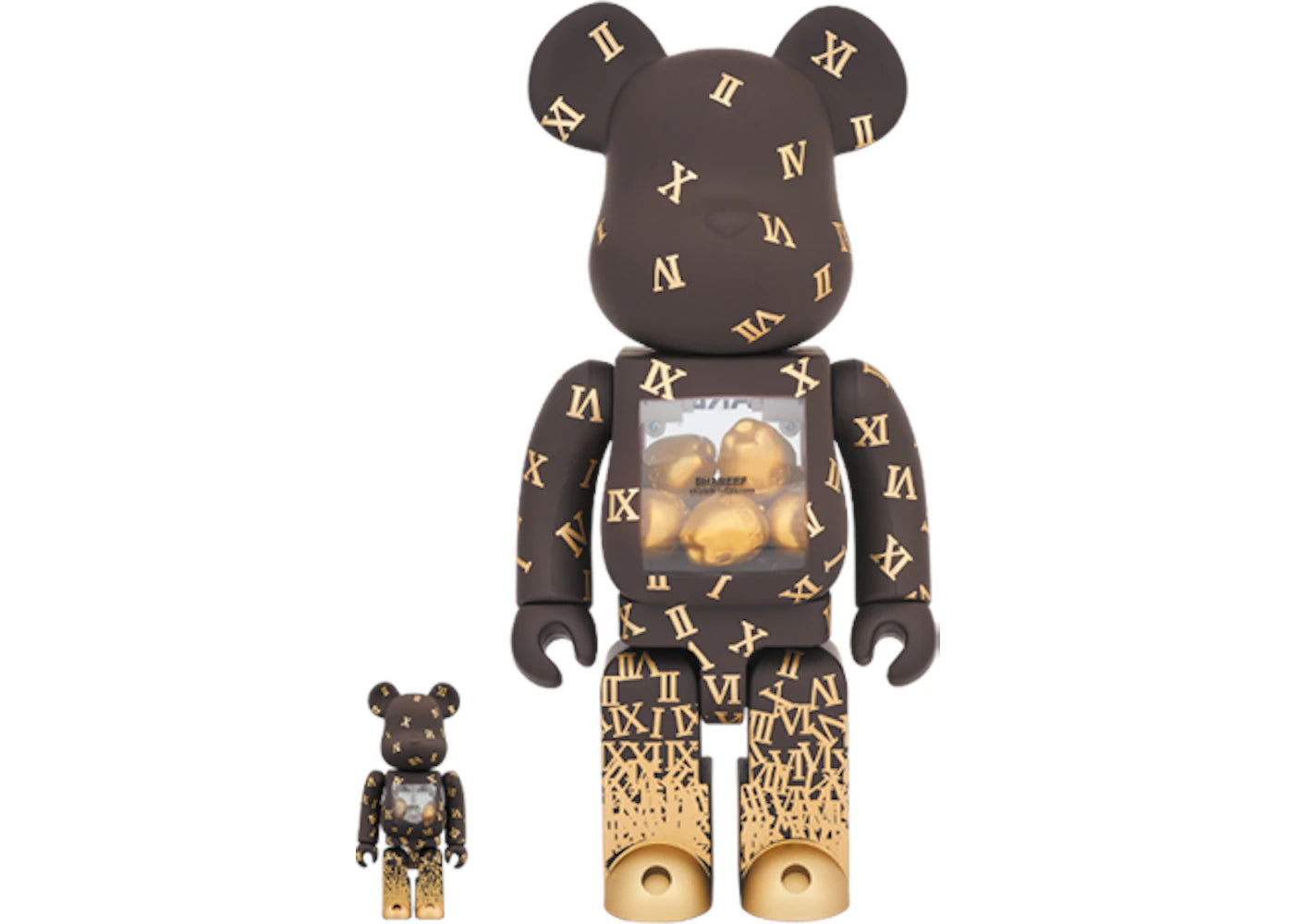 Bearbrick Shareef 2 100% & 400% Set Brown/Gold