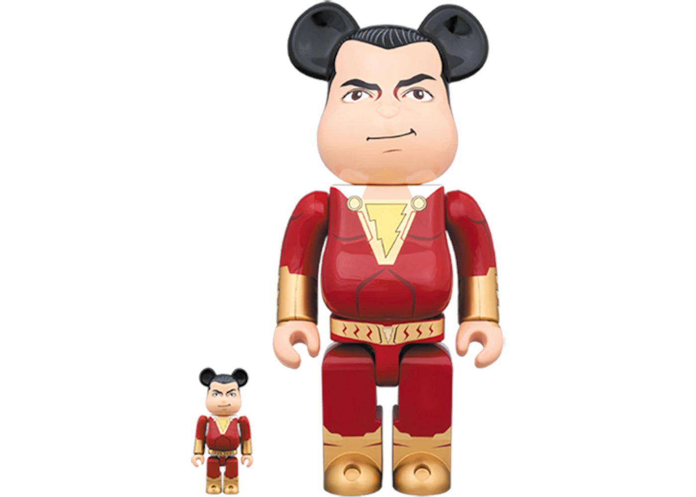 Bearbrick Shazam! 100% & 400% Set Red