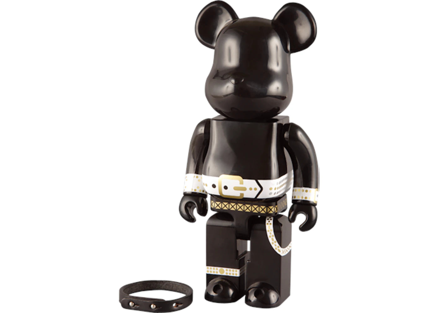 Bearbrick Skull with Skull Bracelet 400% Black