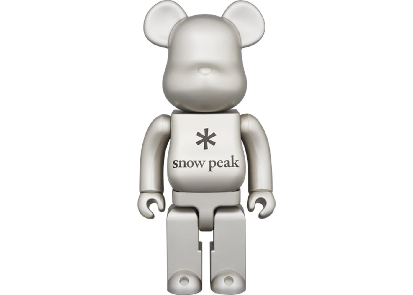 Bearbrick Snow Peak 400% Silver