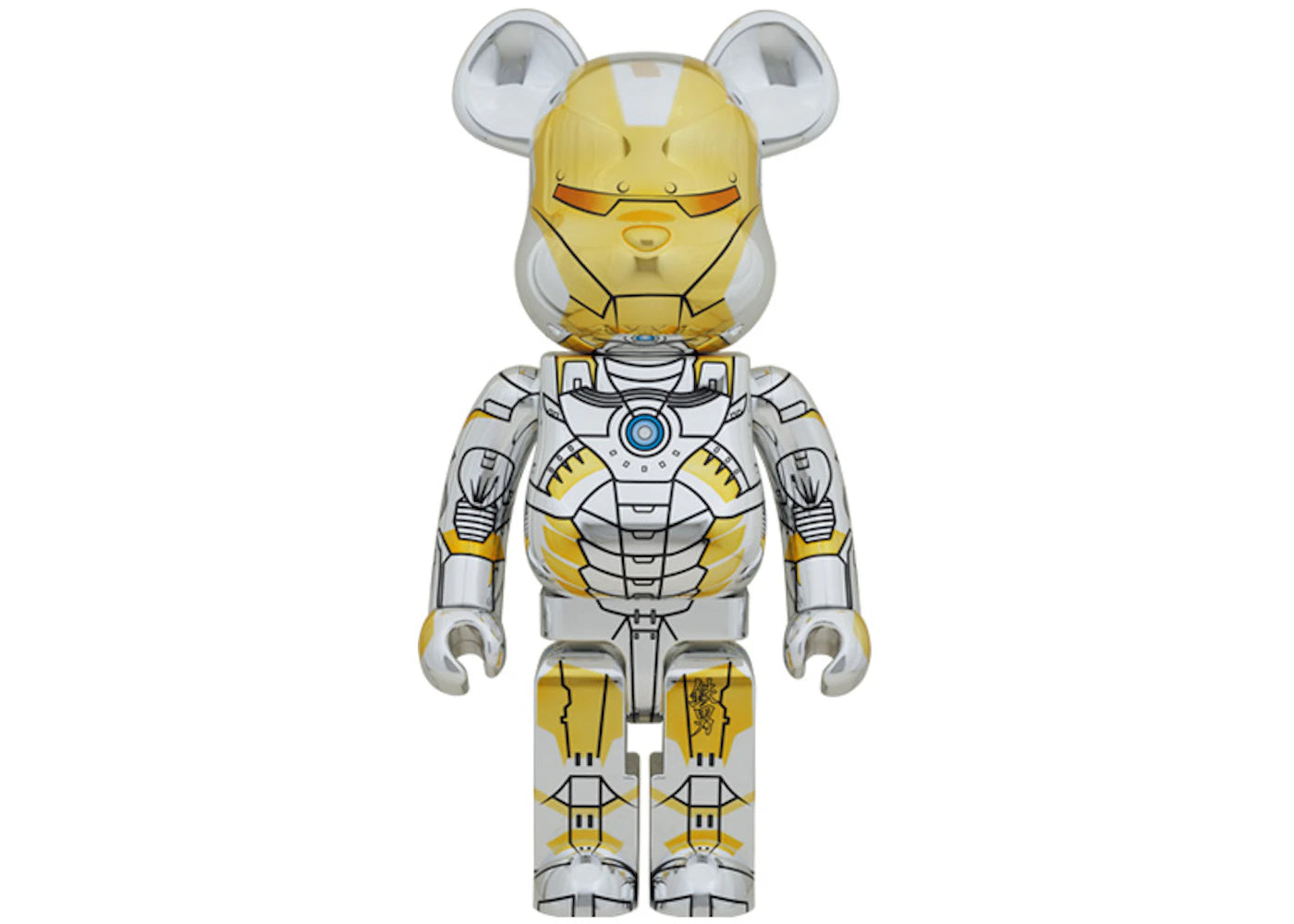 Bearbrick x Sorayama x Marvel Iron Man 1000%