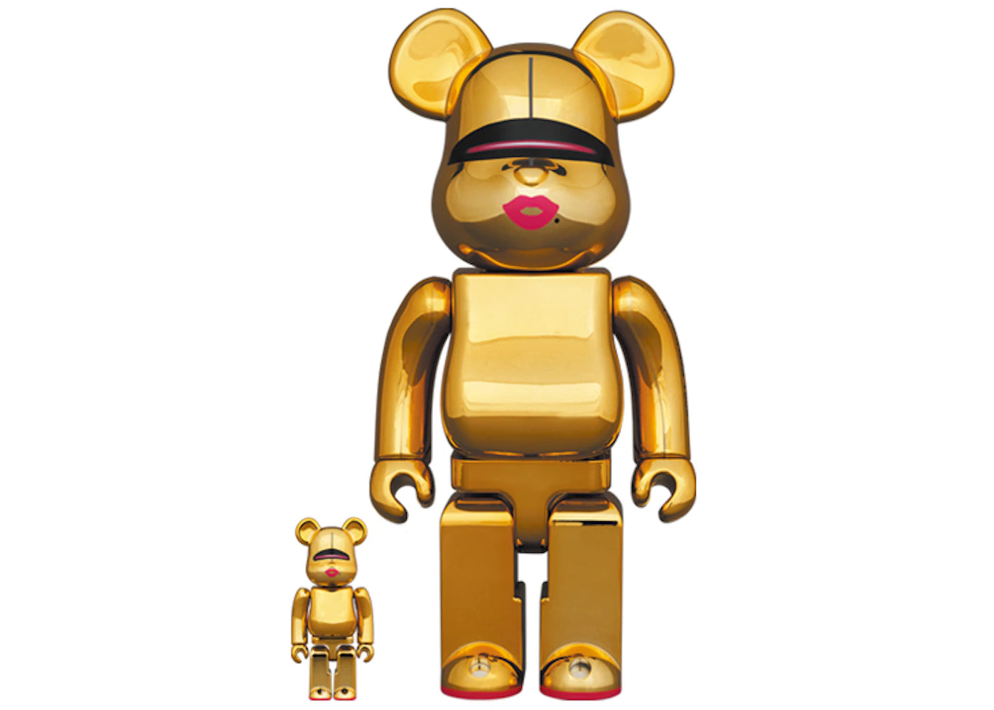 Bearbrick Sorayama x 2G 100% & 400% Set Gold Ver.