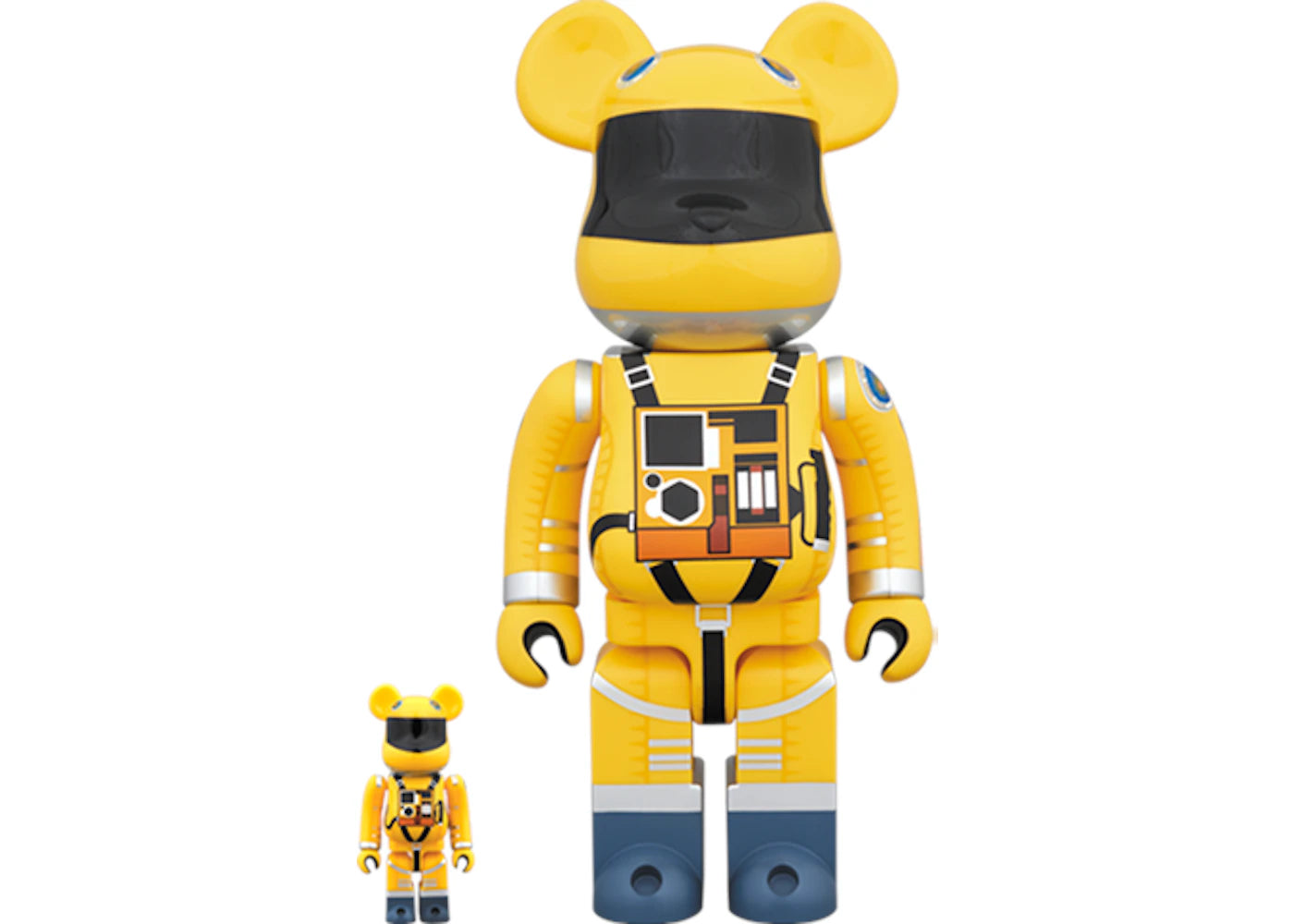 Bearbrick Space Suit Yellow Ver. 100% & 400% Set Yellow