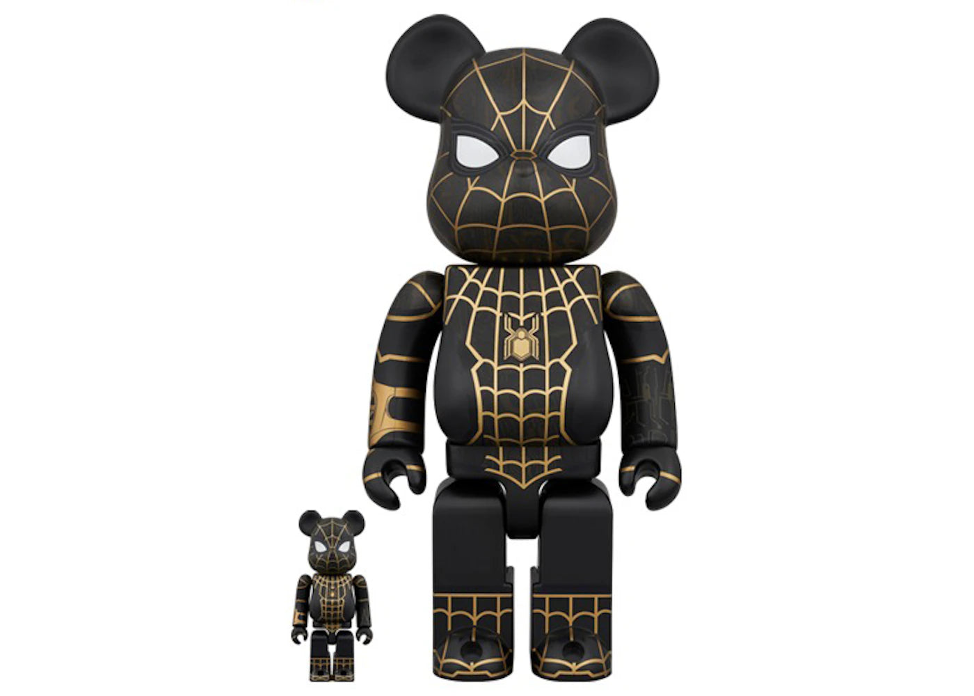 Bearbrick Spider-Man No Way Home 100% & 400% Set Black/Gold