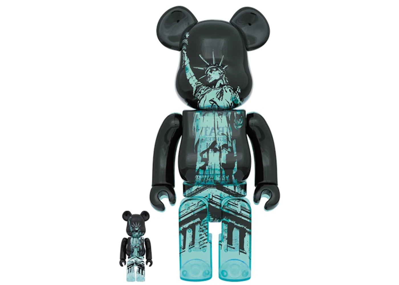 Bearbrick Statue Of Liberty 100% & 400% Set