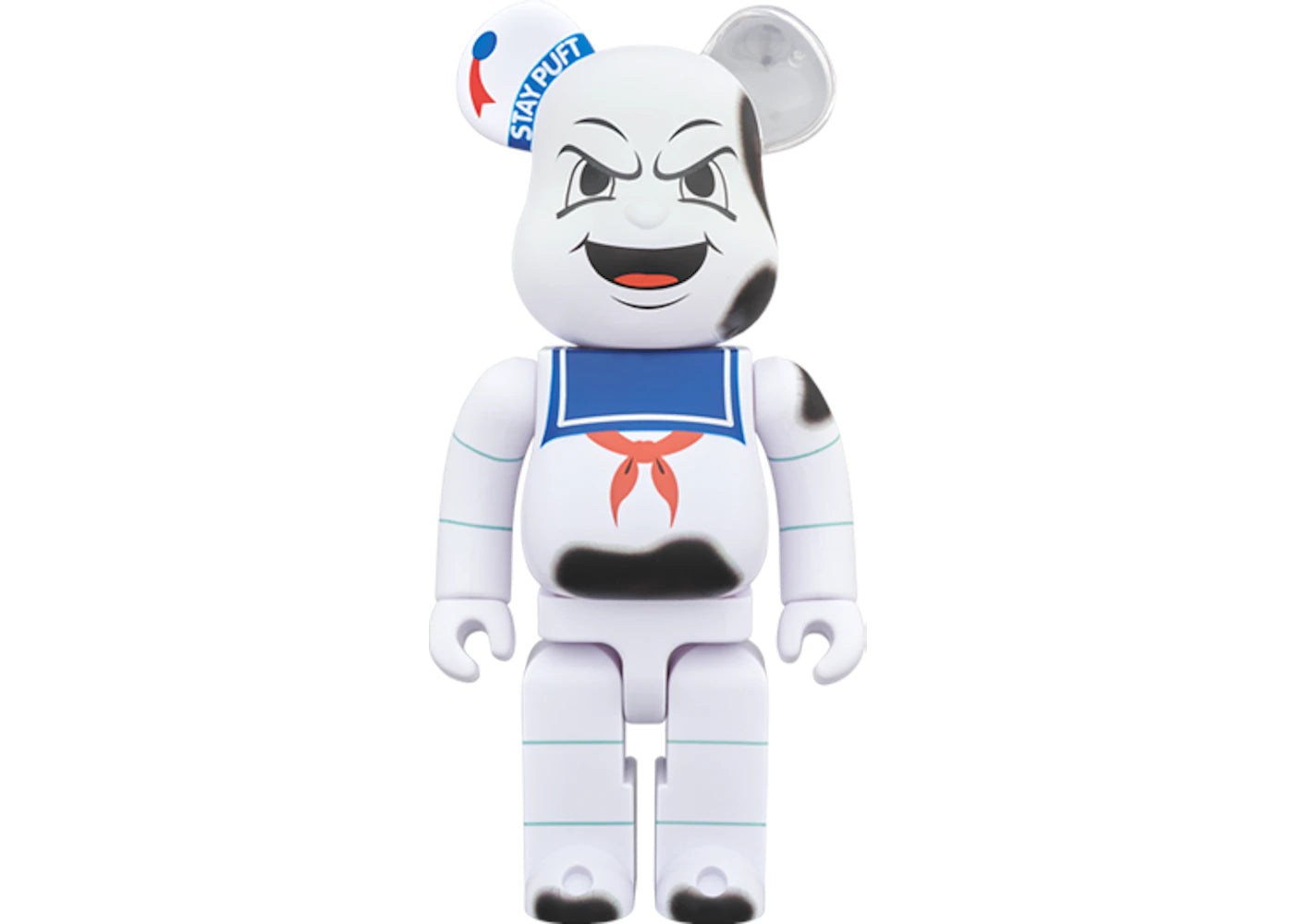 Bearbrick Stay Puft Marshmallow Man Anger Face 400% White