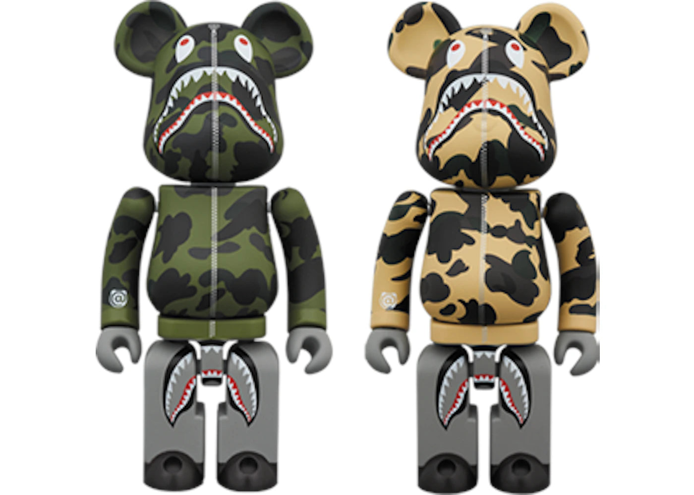 Bearbrick Superalloy 1st Camo Shark 200% Set Green/Yellow