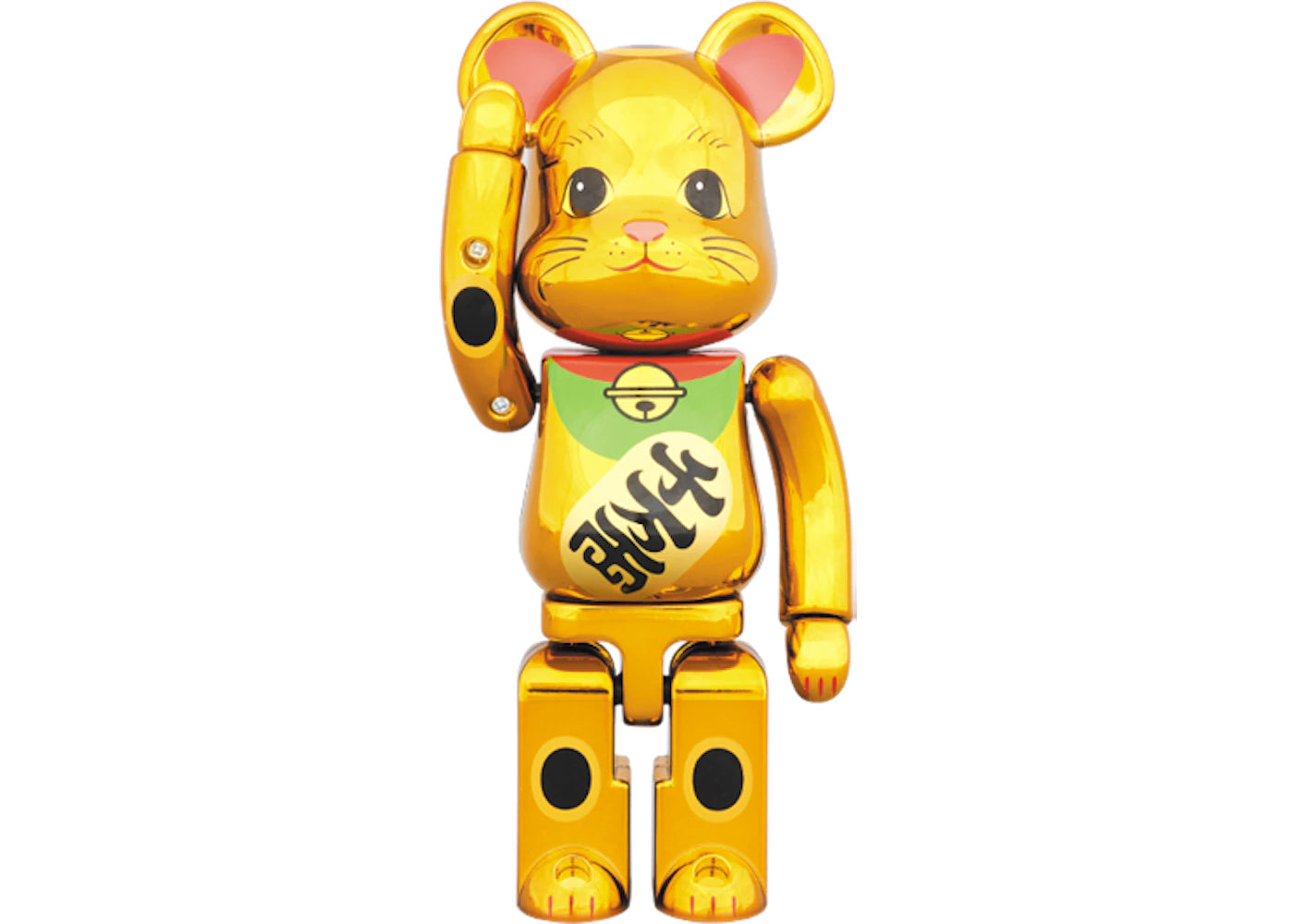 Bearbrick Superalloy Beckoning Cat Gold Plated 200%