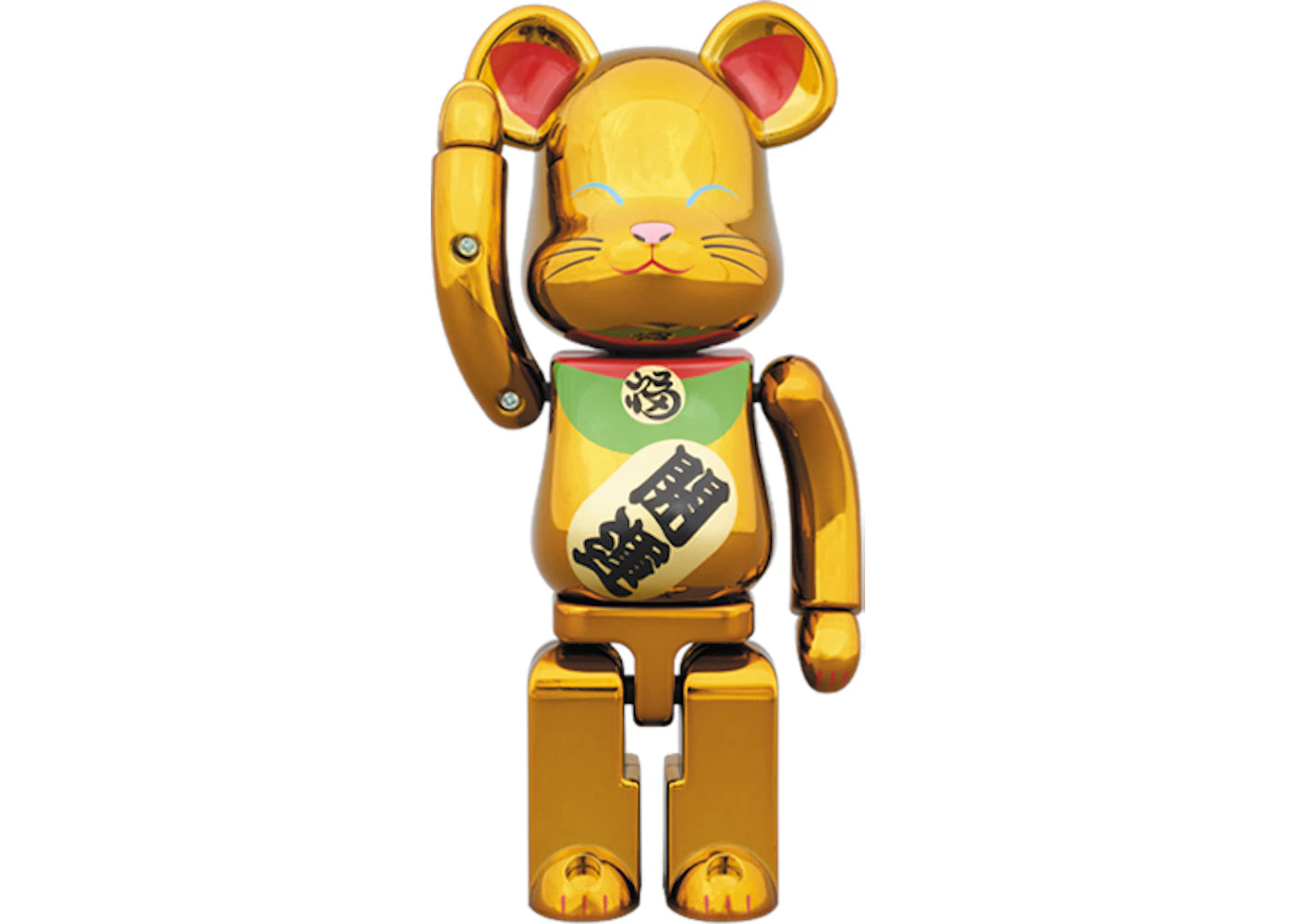 Bearbrick Superalloy Maneki Neko Gold Plated 2 200%