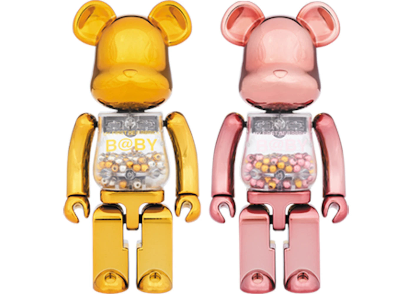 Bearbrick Superalloy My First Bearbrick 200% Set Gold/Pink