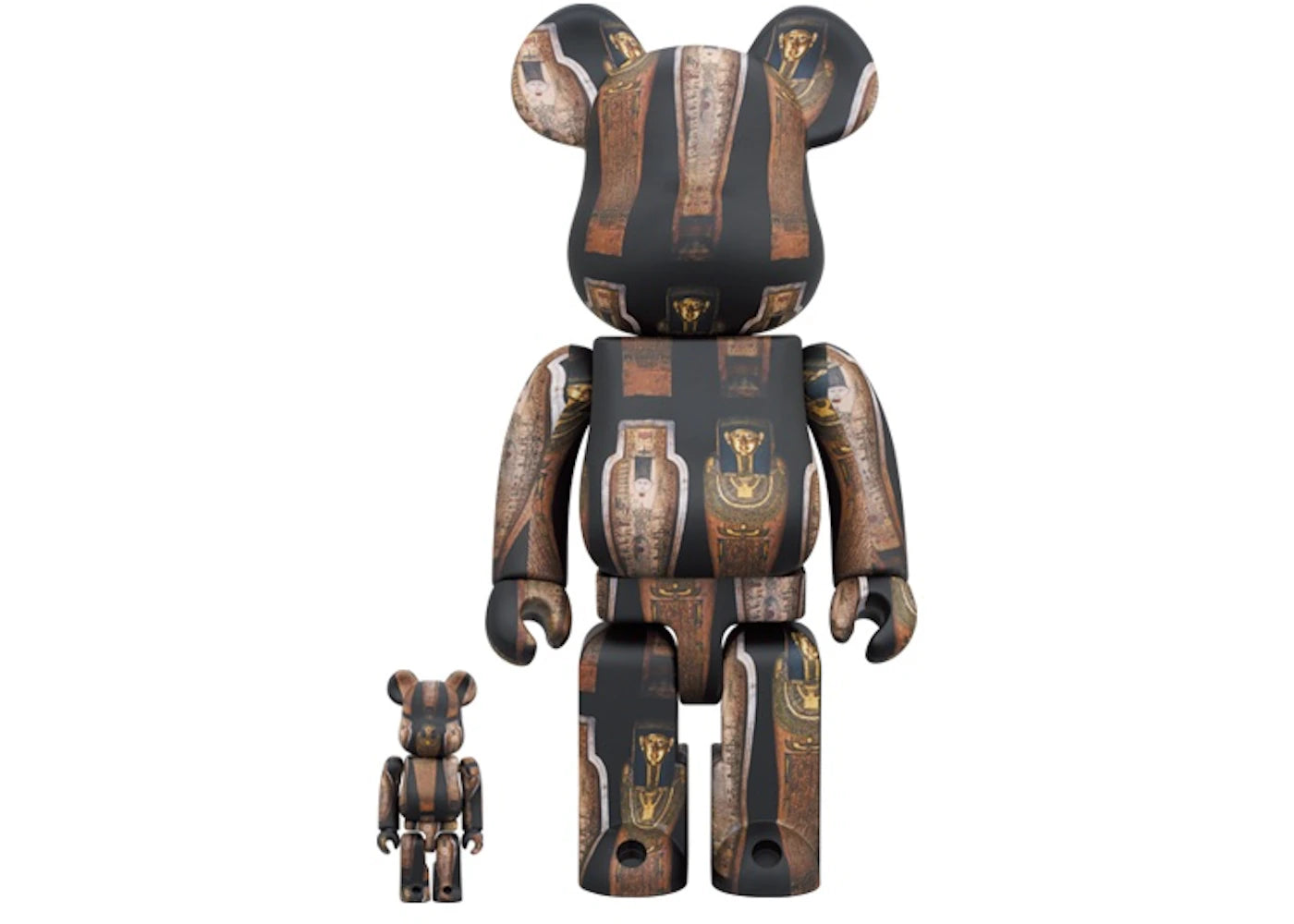 Bearbrick The British Museum (Coffin of Hornedjitef) 100% & 400% Set