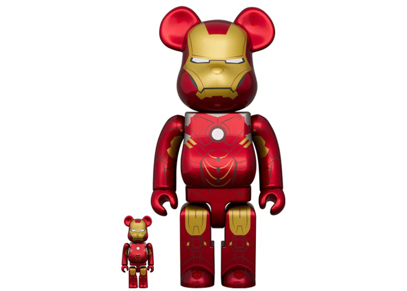 Bearbrick The Infinity Saga Iron Man Mark IV 100% & 400% Set