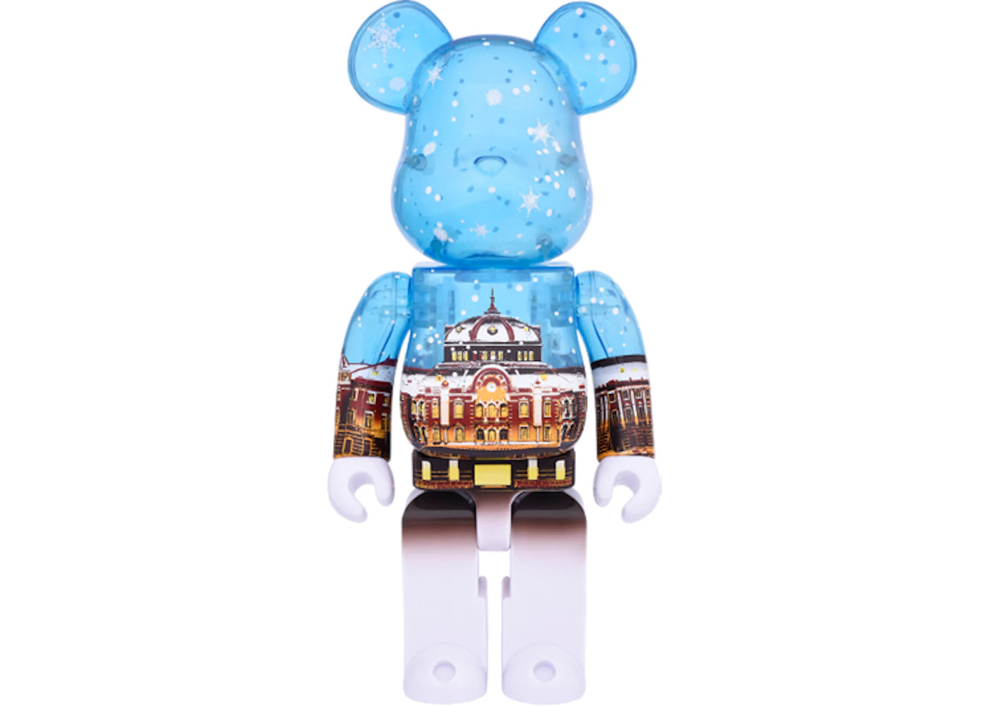 Bearbrick Tokyo Station Marunouchi Station Building Model Snow Ver. 400% Blue