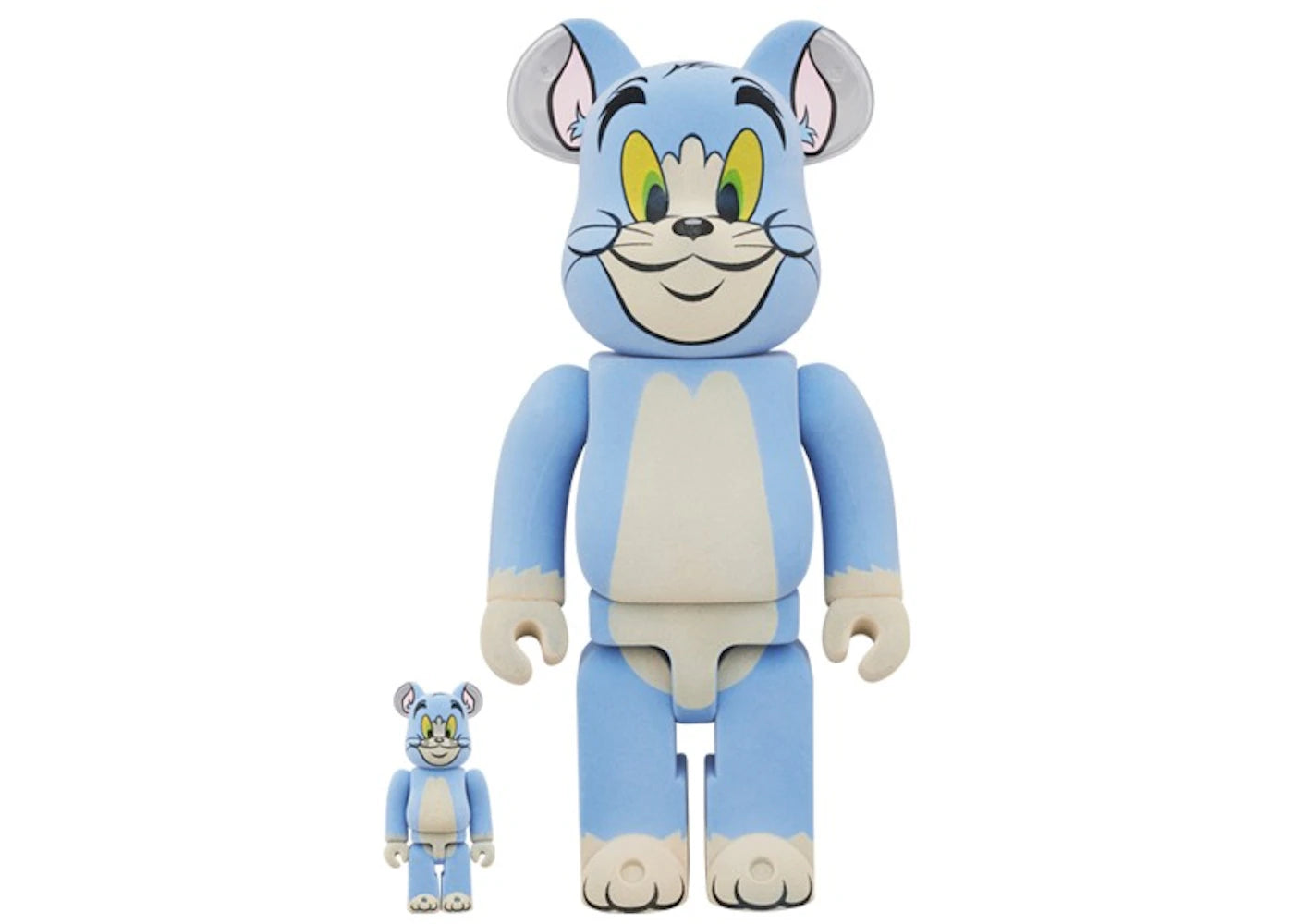 Bearbrick Tom and Jerry: Tom (Flocked Version) 100% & 400% Set