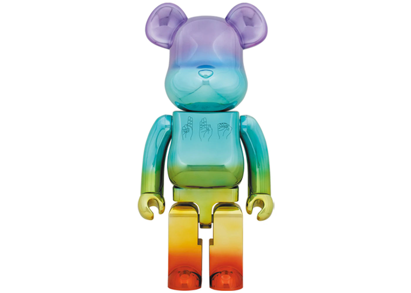 Bearbrick UFO Alan Smithee Film Light Up 1000% Multi Chrome