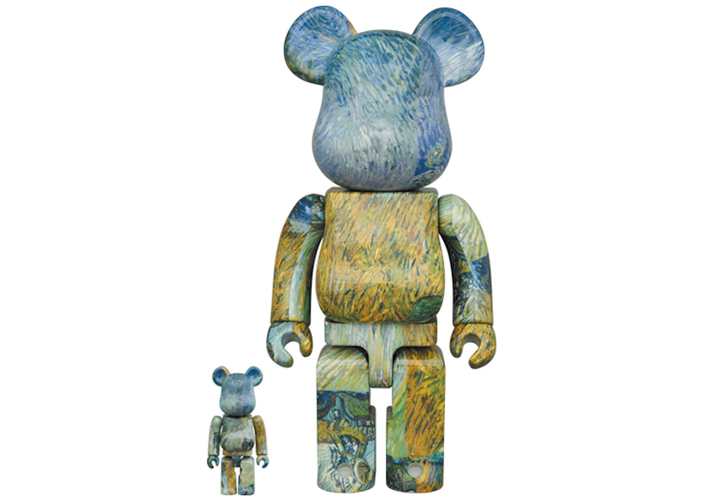 Bearbrick Van Gogh (Country Road in Provence by Night) 100% & 400% Set