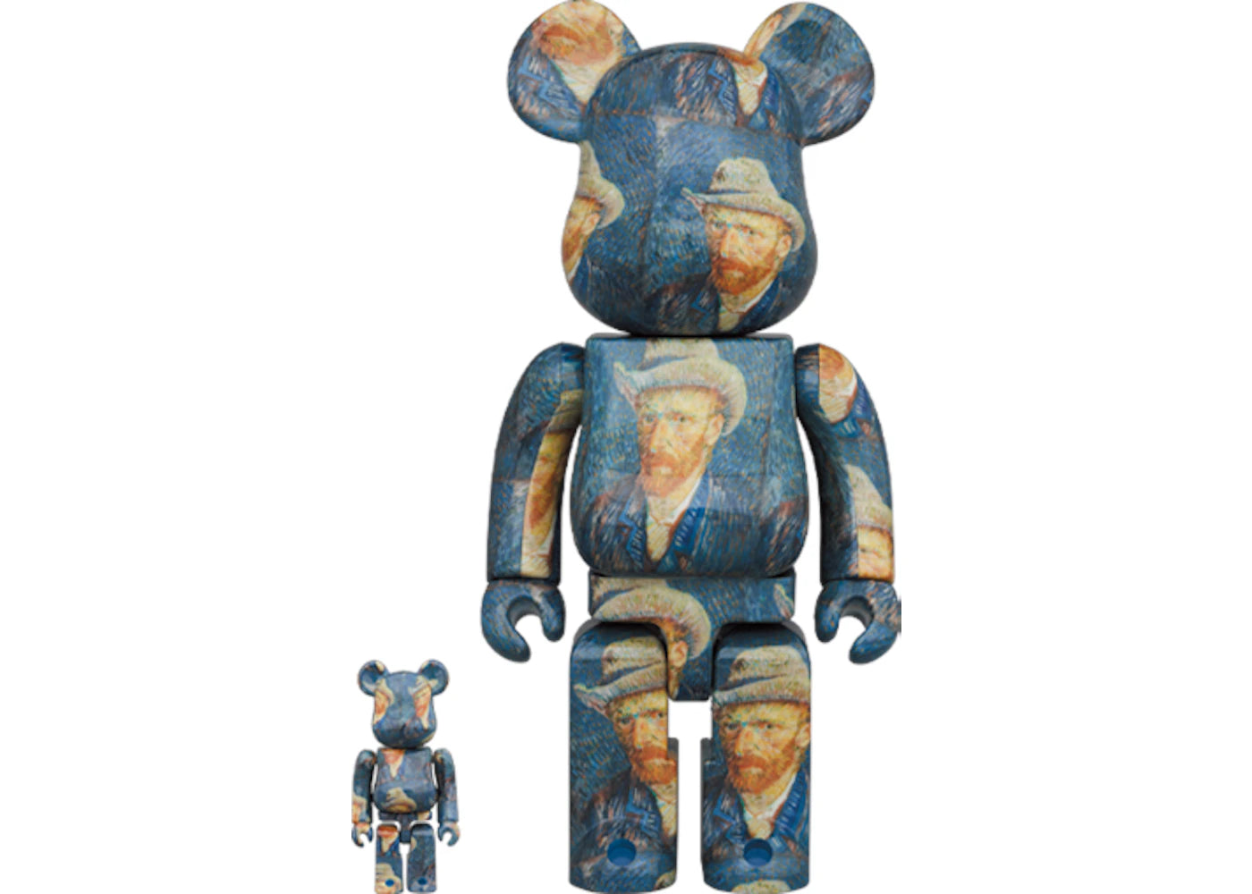 Bearbrick Van Gogh Museum Self Portrait 100% & 400% Set