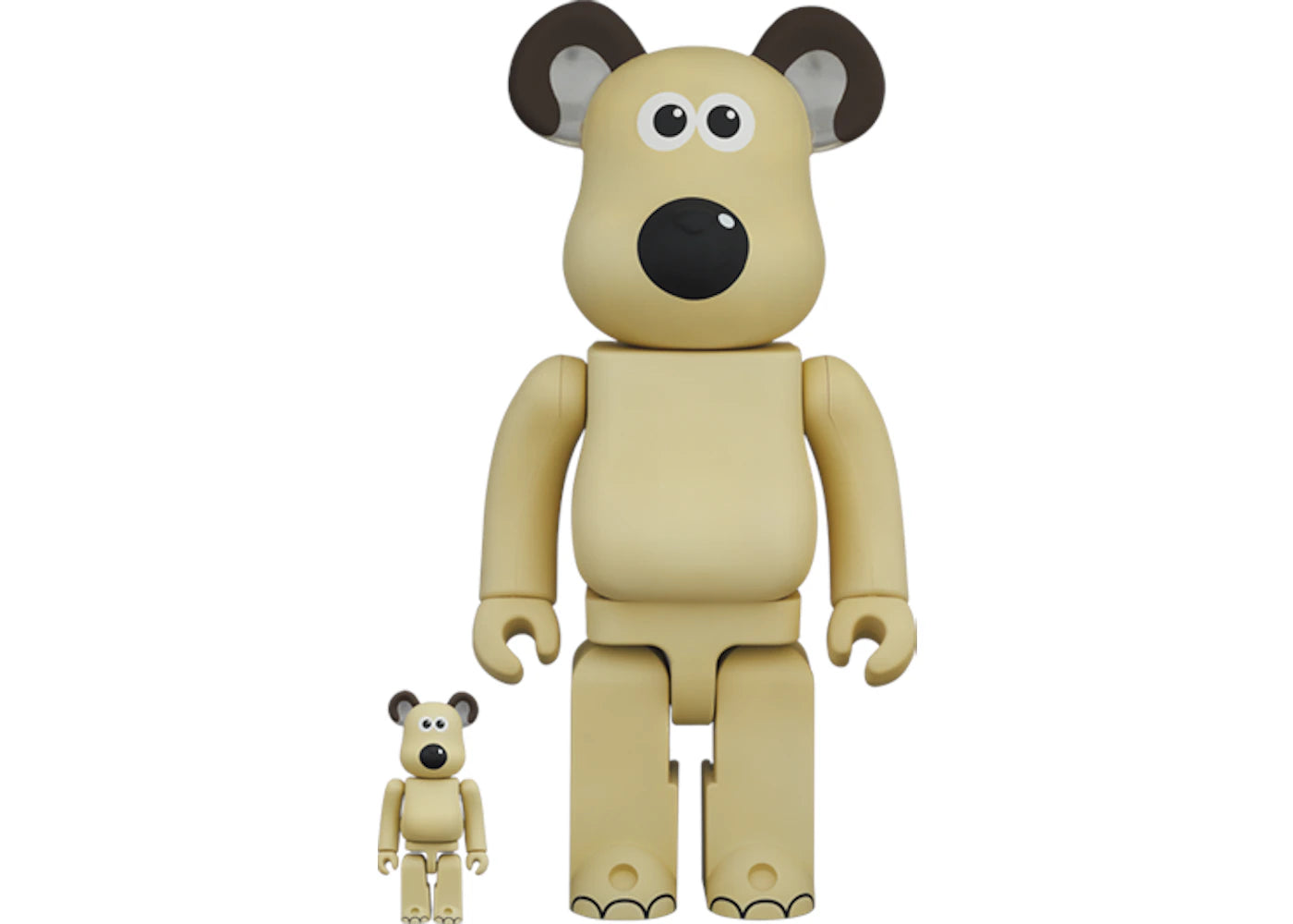 Bearbrick Wallace & Gromit "Gromit" 100% & 400% Set