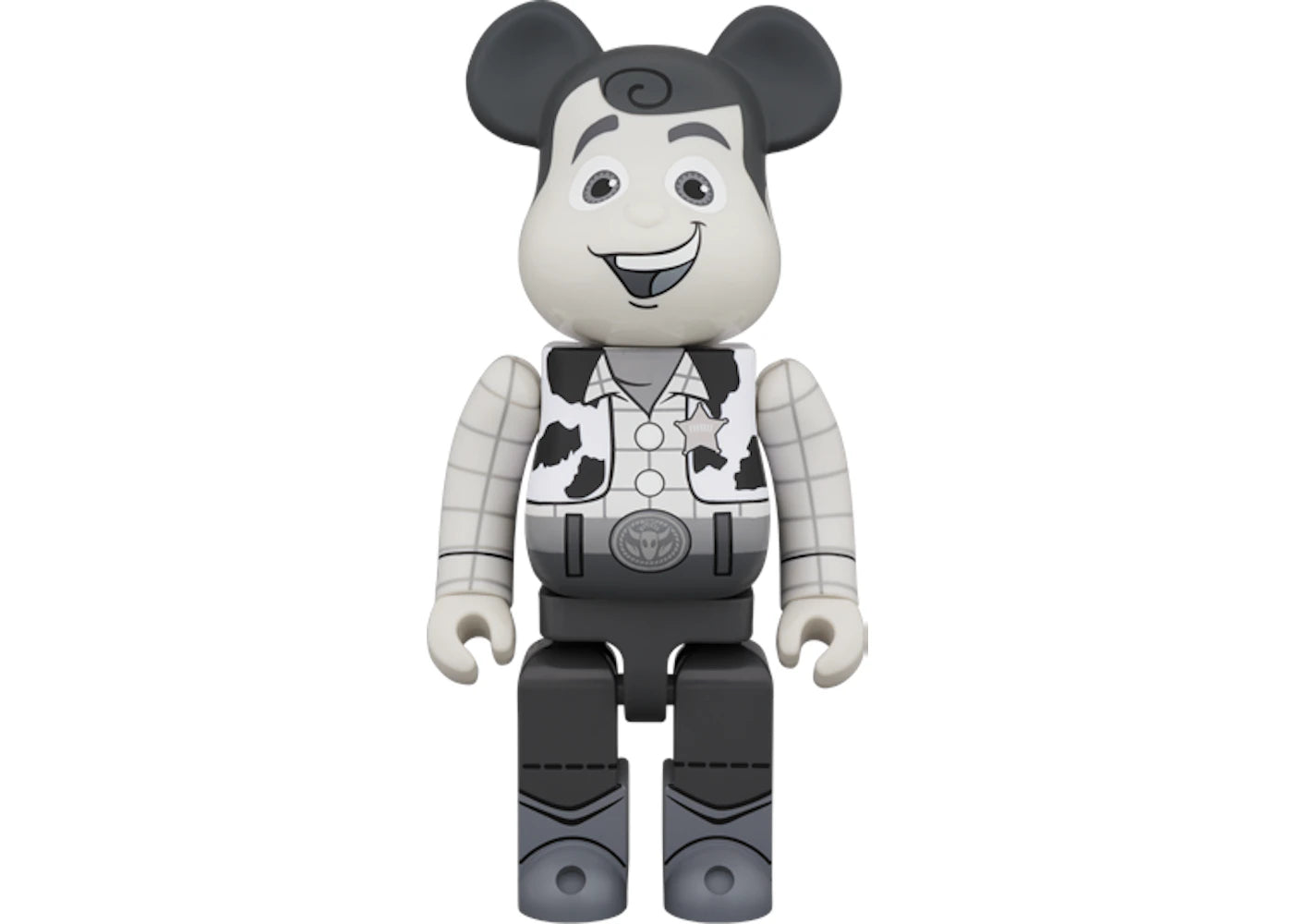 Bearbrick Woody B&W Ver. 400% Black