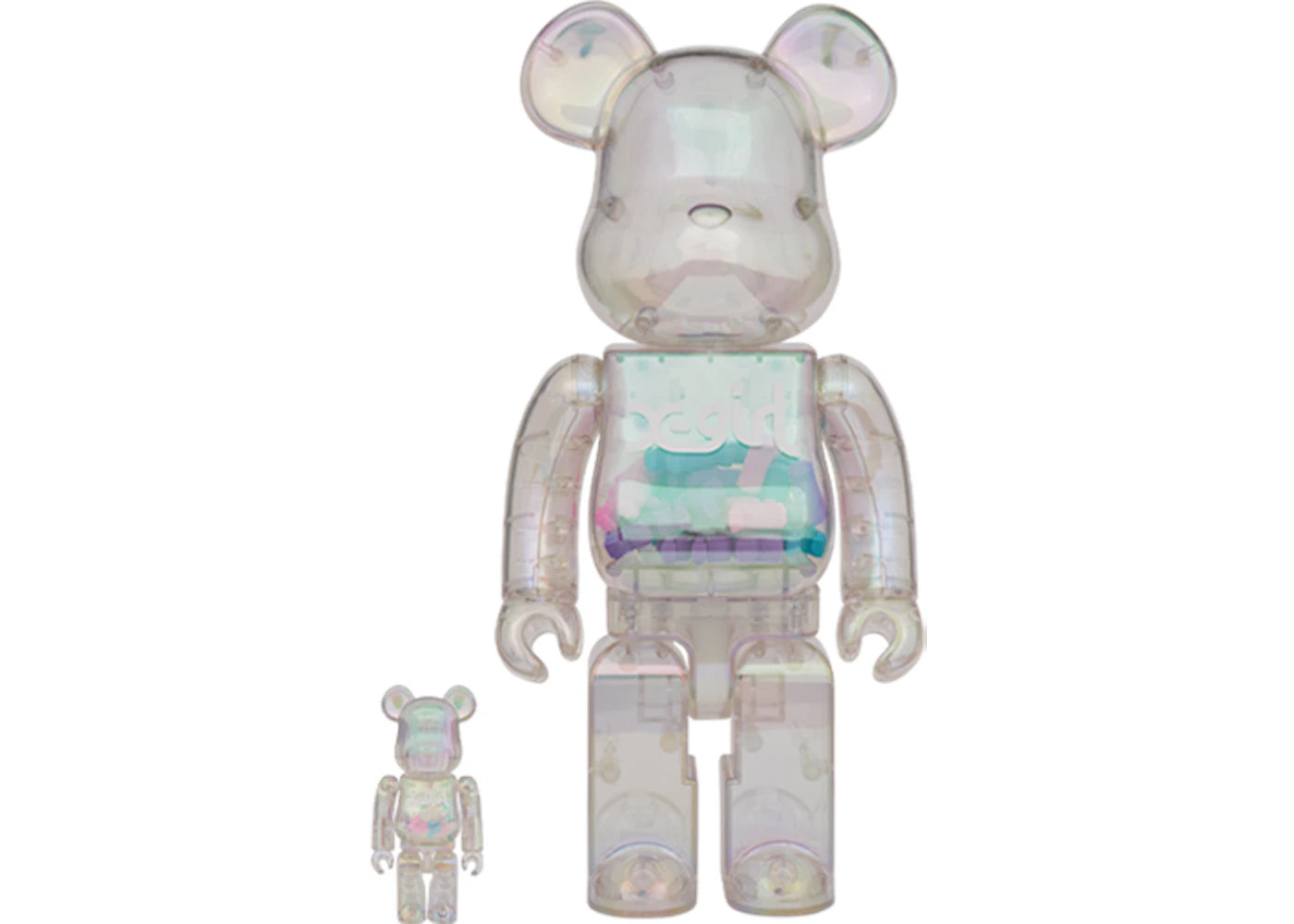 Bearbrick X-girl 100% & 400% Set Iridescent